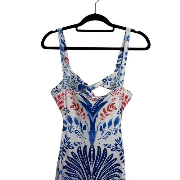 NWT SHEIN Maxi Summer Dress with Tie Back- size L - Picture 5 of 9